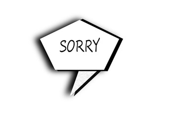 White speech bubble with pointed tail on transparent background.