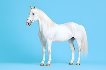 Fototapeta premium White horse isolated on white background