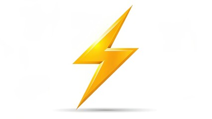 Golden Lightning Bolt Icon