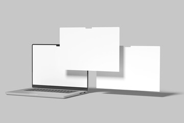 Laptop Screen Website Blank Mockup