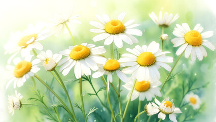Colorful daisies flourish in a sunny meadow, showcasing their beauty on a warm day