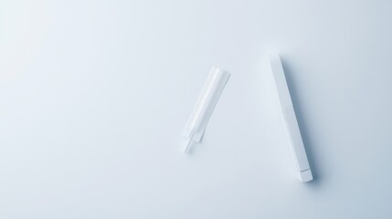 A glucose testing device with a clean test strip inserted. Featuring health awareness