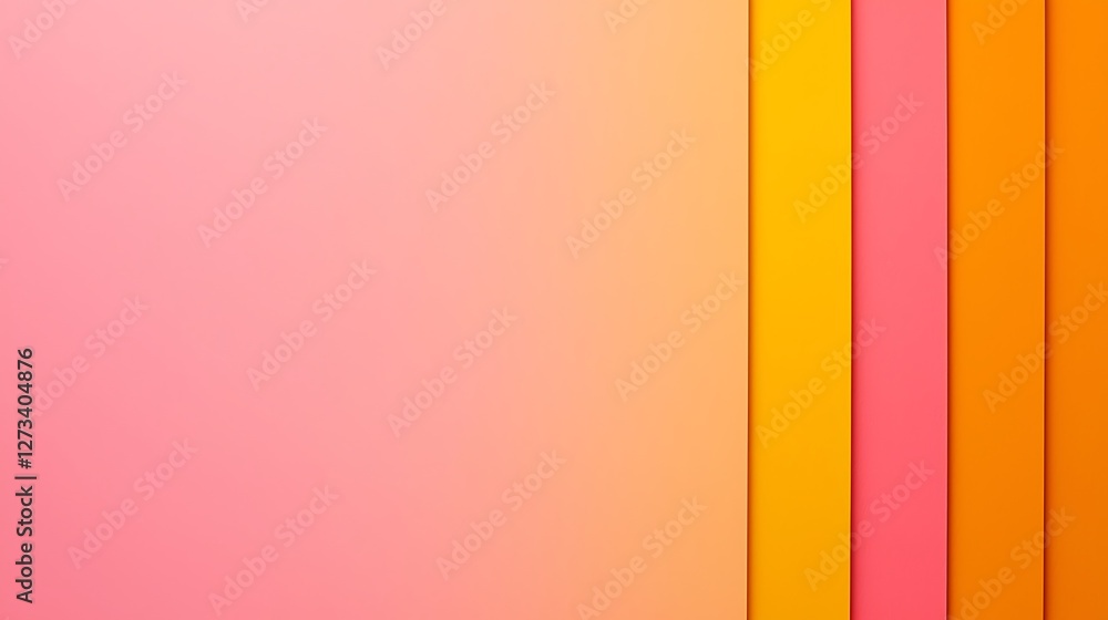 Poster a gradient background featuring soft pink and orange hues, creating a warm and inviting atmosphere.