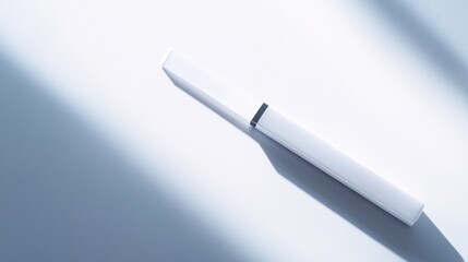 A glucose testing device with a clean test strip inserted. Featuring health awareness