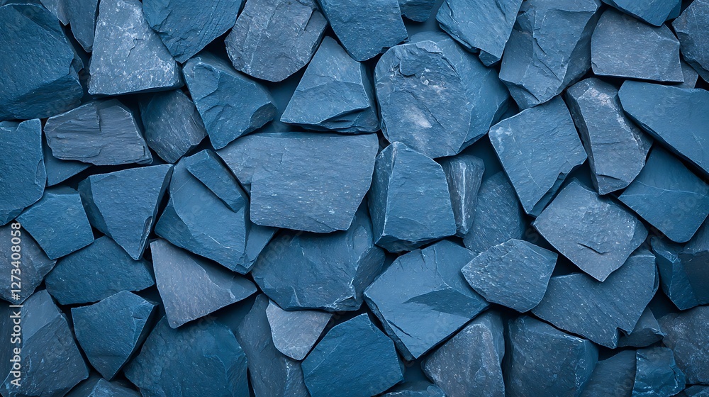 Poster a close-up of irregular blue stones, creating a textured, visually appealing pattern that showcases 