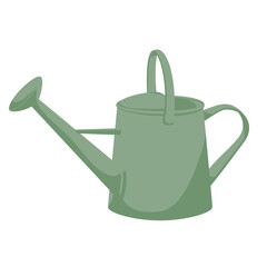 one traditional watering can on white background