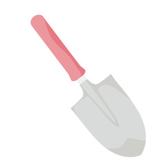 Hand garden trowel on white background