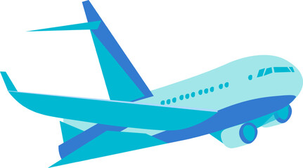 Realistic of a Blue Airplane