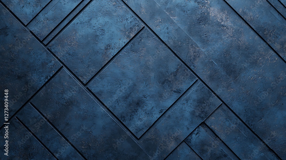 Aufkleber a textured blue surface with geometric patterns, displaying a modern design and a sophisticated aest