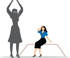 Concept of panic attacks, fear, phobias