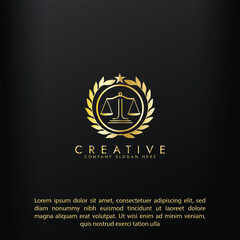 Law firm gold logo design,Revolution justice logo concept, Lawyer logo vector template design
