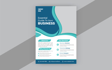 Corporate business flyer design template