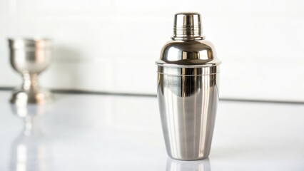 Cocktail Shaker on White Background