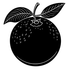blueberry black silhouette vector, Simple silhouette Design vector icon with white background. Fruit silhouette vector