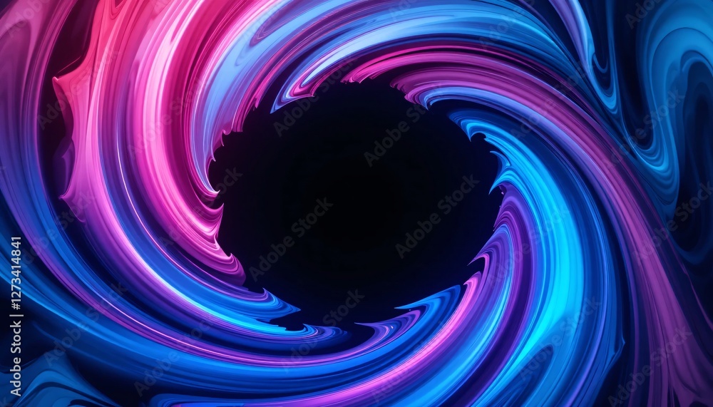 Leinwandbilder abstract swirl of pink and blue hues. a mesmerizing dance of colors. flowing gradients create a hypn