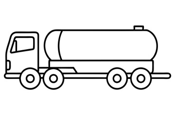 Tanker Truck Line Art Design