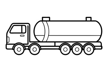 Tanker Truck Line Art Design