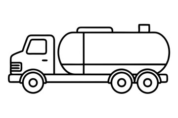 Fototapeta premium Tanker Truck Line Art Design