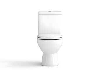 White toilet bowl, isolated on white background