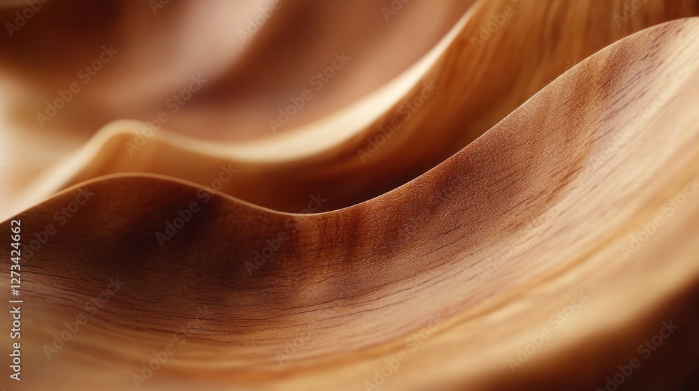 Poster abstract wooden curves showing grain and texture