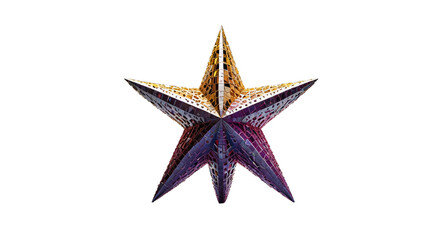 Fototapeta premium silver star isolated. gray disco star on a white background. silver star on a transparent background