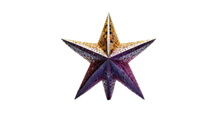 silver star isolated. gray disco star on a white background. silver star on a transparent background