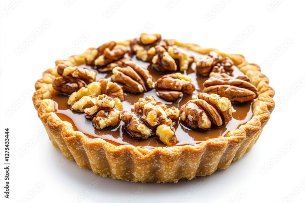Poster a slice of homemade pie filled with nuts, perfect for snacking or serving at a party