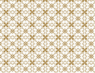 Golden Elegance: Floral Gold & White Pattern
