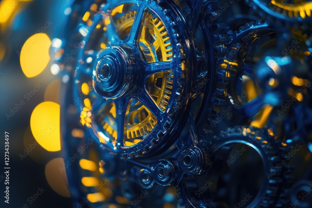 Poster a close-up shot of a clock face with soft lighting in the background, suitable for use in designs re