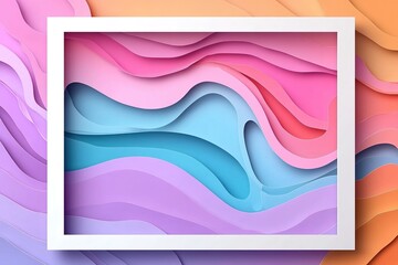 Vibrant Abstract Canvas: Colorful Explosion within a Crisp White Frame. Perfect for modern websites, presentations, social media banners, and digital art projects. A dynamic and eye-catching design   