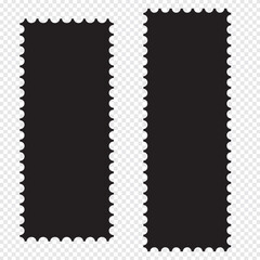 Post stamp frame outline icon. postage stamp vector on a background, vector illustration, postage stamp border set vectors, blank postage stamp in flat design. Postage perforated templates collection.