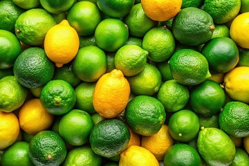 Vibrant Lime Pattern: Colorful Citrus Fruit Background Texture