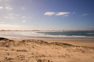 Amazing seaside landscape with waves