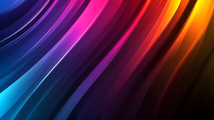 Fototapeta premium Dark background, colorful stripes, gradient color block style 