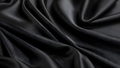 Fototapeta premium Black Draped Fabric Texture