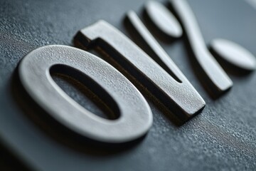 Close-up Of A Percentage Sign, 