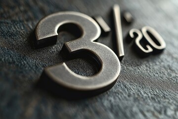 Close-up Of A Percentage Sign,