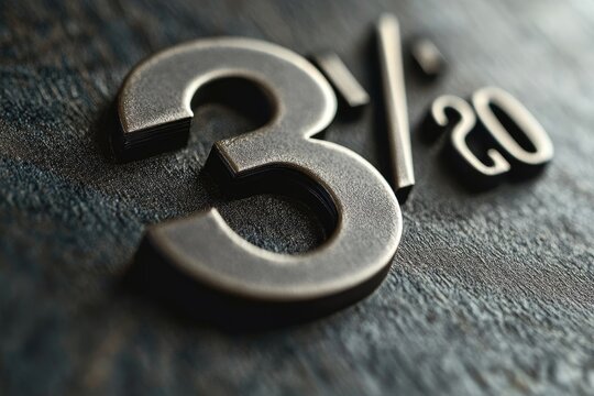 Close-up Of A Percentage Sign, 