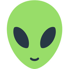 funny green alien