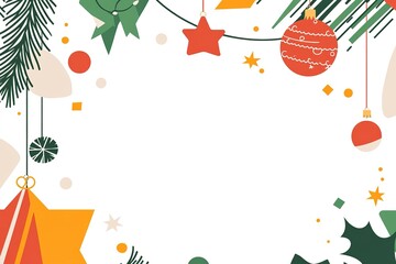 Geometric Christmas Wonderland: Festive Abstract Background with Sparkling Shapes, Ideal for Holiday Cards, Invitations, Posters, and Website Banners. Modern, stylish design featuring vibrant colors  