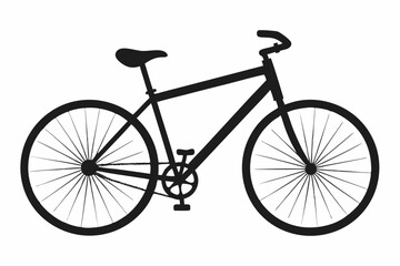 Stylized Bicycle Outline Graphics