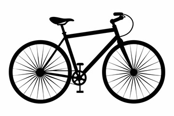 Fototapeta premium Stylized Bicycle Outline Graphics