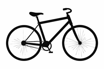 Fototapeta premium Stylized Bicycle Outline Graphics