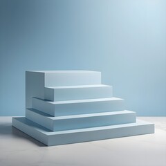 Blue Steps Display Platform on Marble