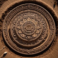 Intricate Sand Mandala Design