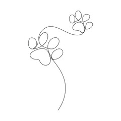 dog paw vector footprint icon logo french bulldog cat puppy kitten cartoon symbol sign illustration doodle,