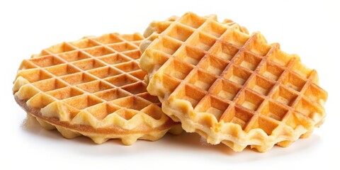Waffles on White Background