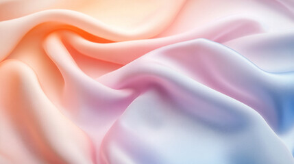 Obraz premium Pastel ombre fabric folds creating a silky and smooth texture that captivates the eye in delicate hues