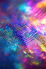 Obraz premium A close-up shot of a multicolored fabric with vibrant colors and intricate patterns