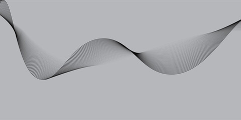 abstract white gradient background with wavy lines. modern. eps10